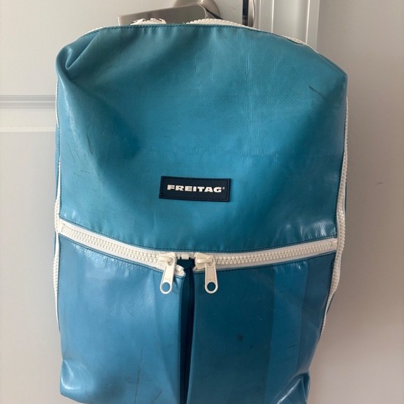 FREITAG F49 Fringe Backpack Blue/White - Picture 3 of 15